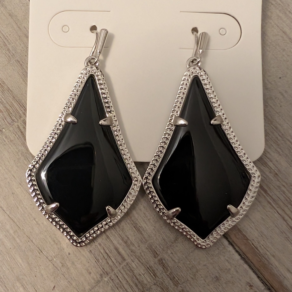Kendra Scott Alex Earrings Silver And Black